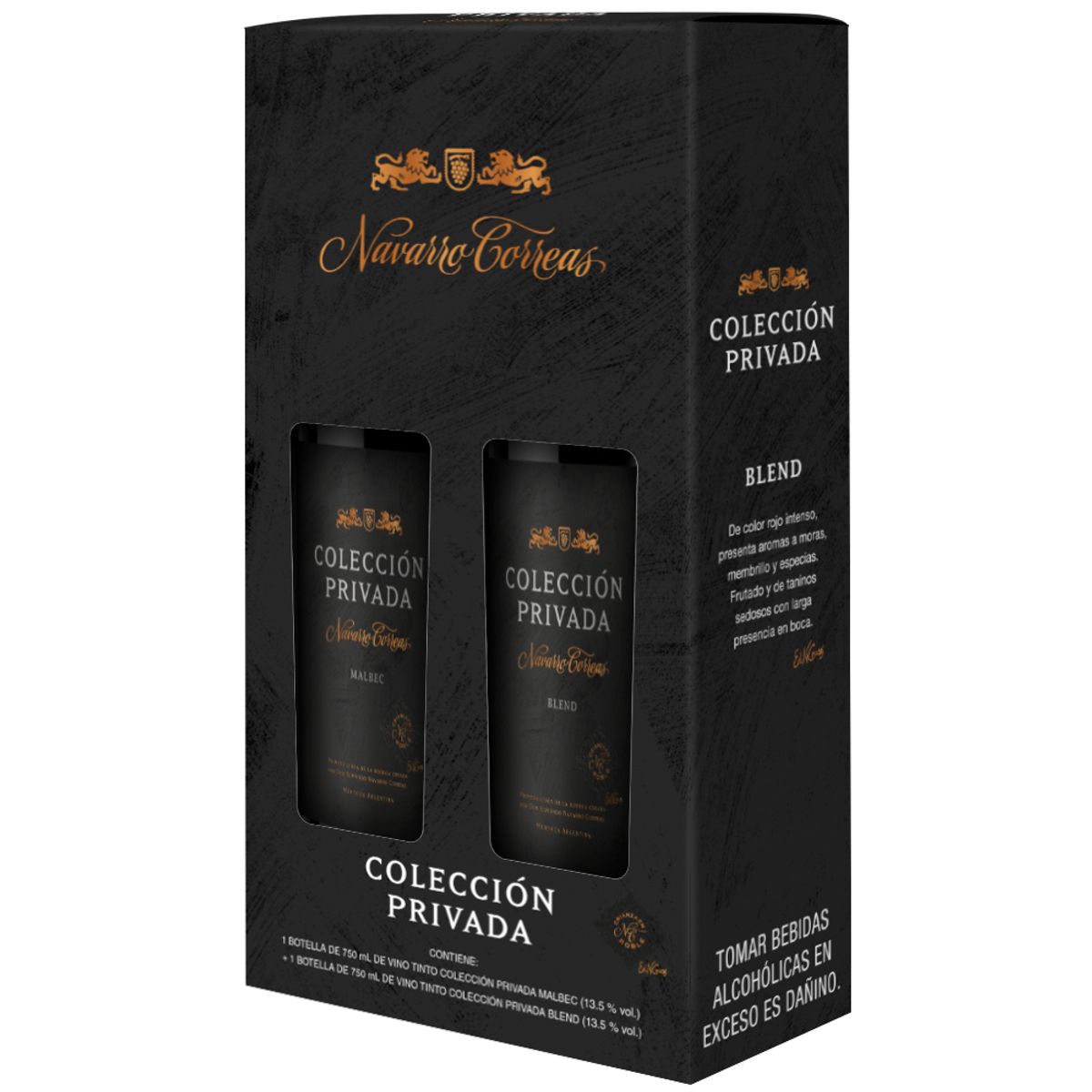 NAVARRO CORREAS - Vino Navarro Correas Colección Privada Malbec 750 mL + Blend 750 mL