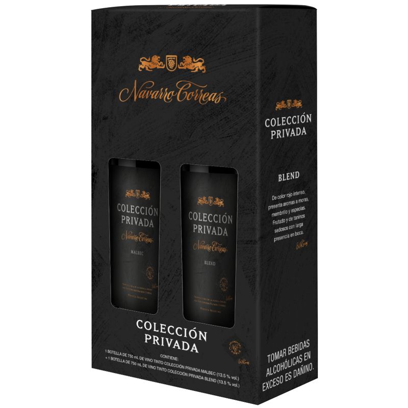 NAVARRO CORREAS - Vino Navarro Correas Colección Privada Malbec 750 mL + Blend 750 mL