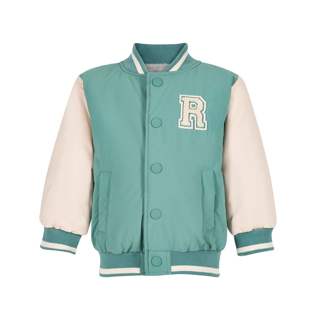  - WEB CASACA VARSITY BO DK TEAL  ECRU 6M