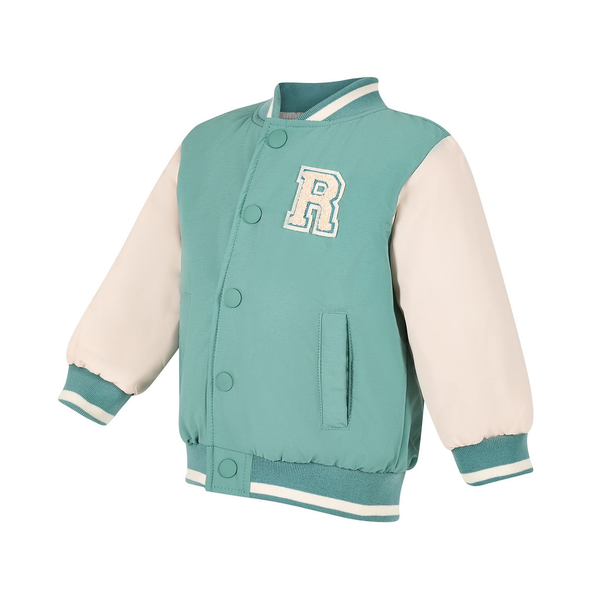  - WEB CASACA VARSITY BO DK TEAL  ECRU 6M