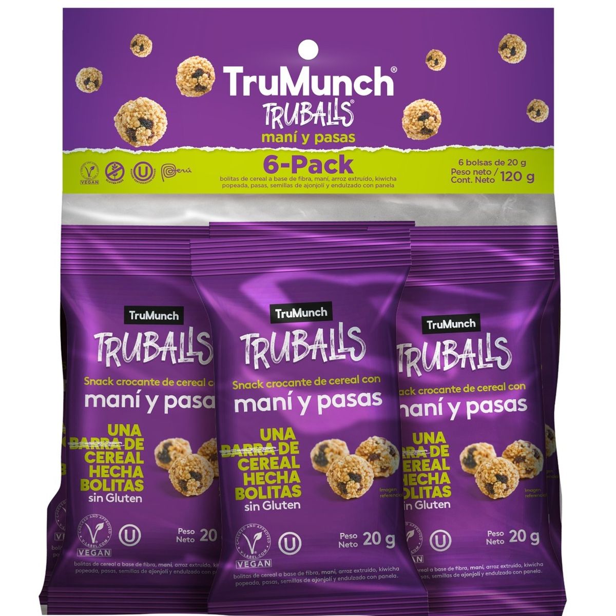 TRUMUNCH - Bolit Cer Truballs Manipasas Sixpack x 120 g
