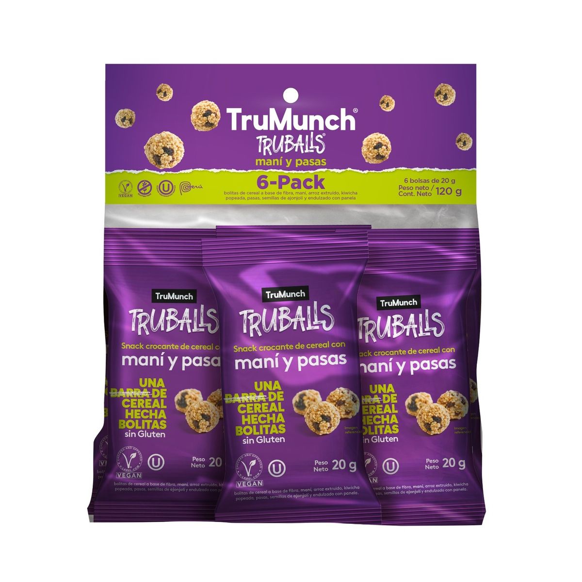 TRUMUNCH - Bolit Cer Truballs Manipasas Sixpack x 120 g