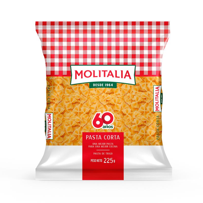 MOLITALIA - Fideos Tipo Corbatita Molitalia x 225 g
