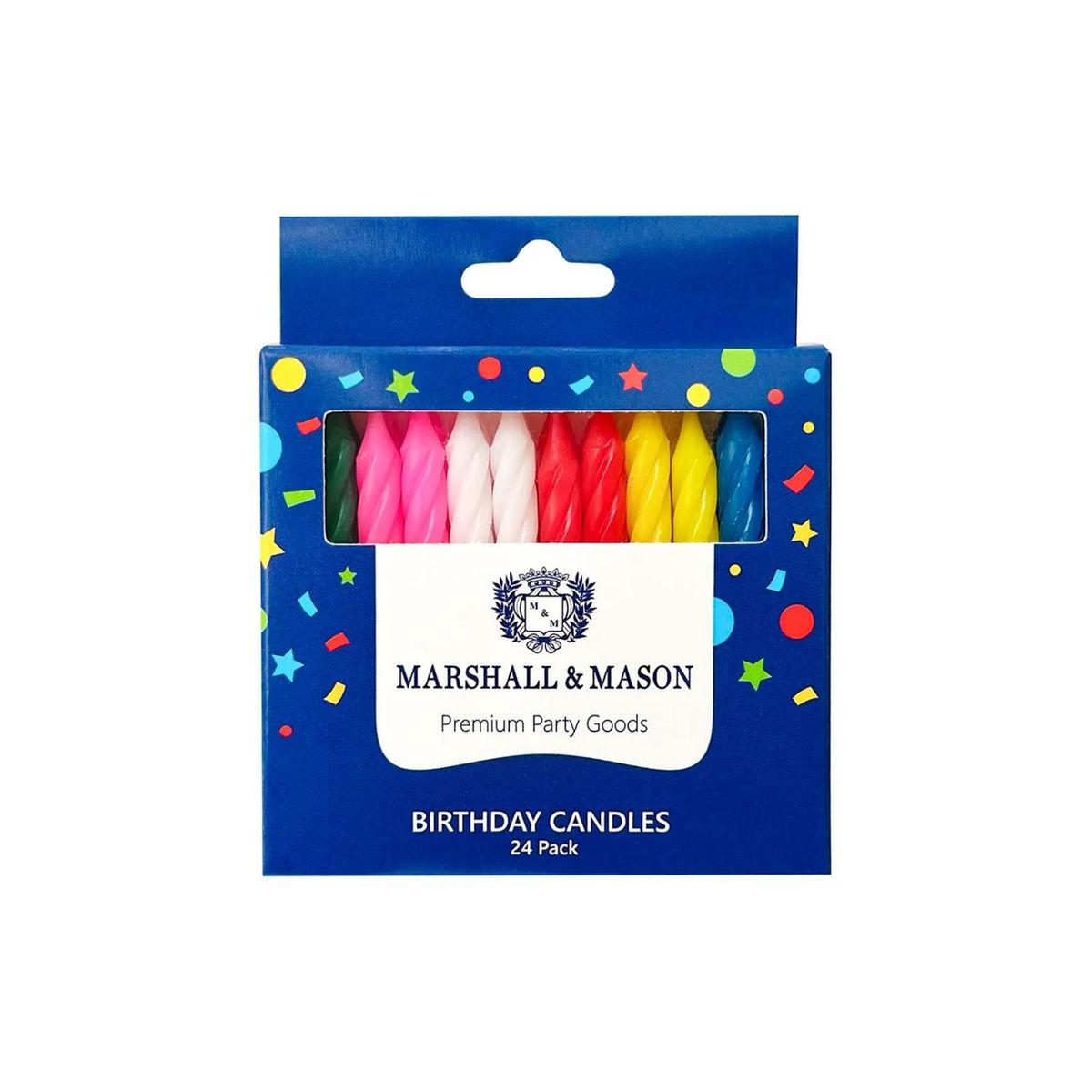  - Velas Espiral Colores Marshall Mason Pack 12 Und