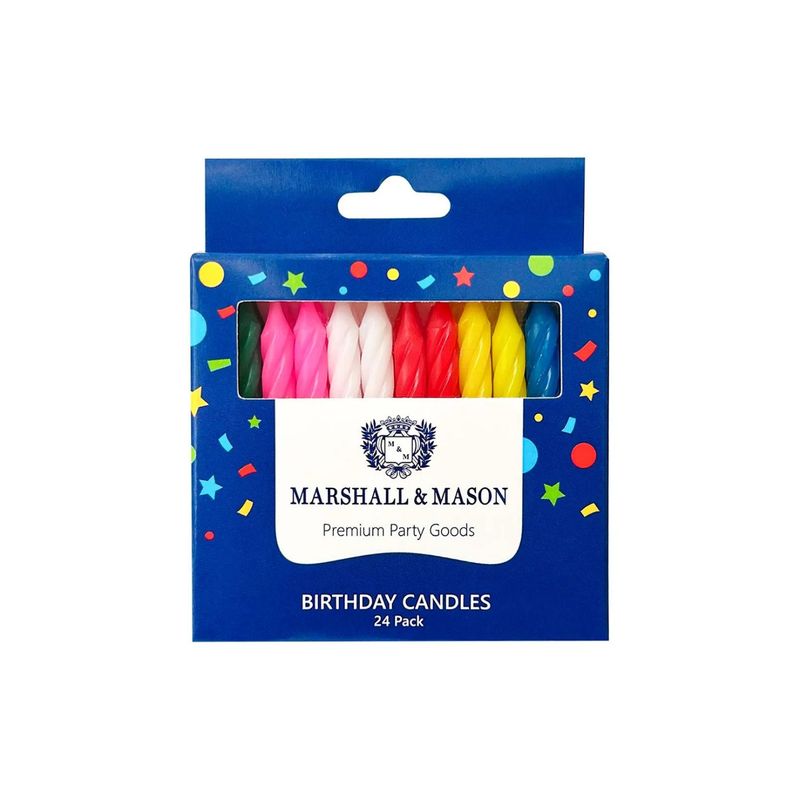 MARSHALL MASON - Velas Espiral Colores Marshall Mason Pack 12 Und
