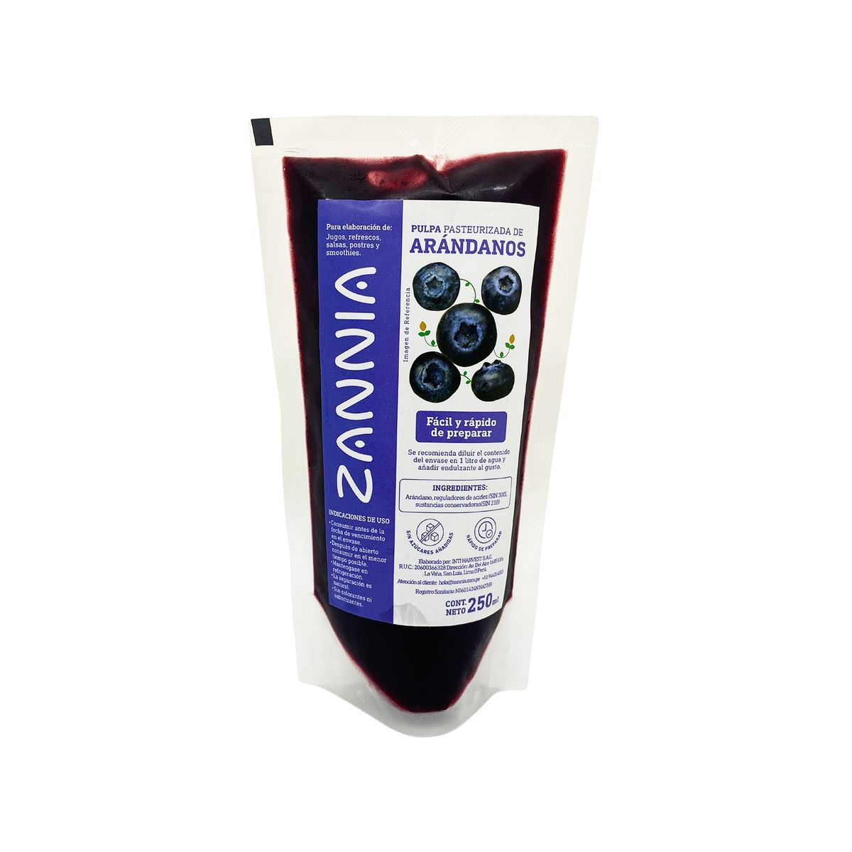TOTTUS - Pulpa De Arándano Doypack Zannia x 250 g