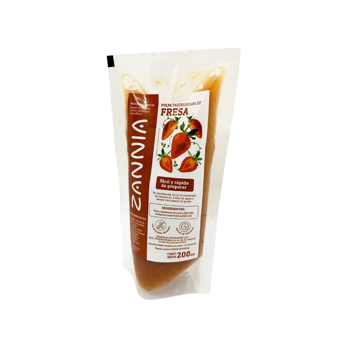 TOTTUS - Pulpa De Fresa Doypack Zannia x 200 g