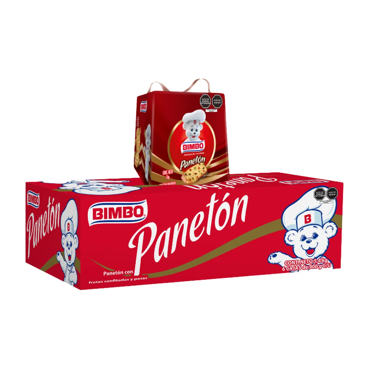 BIMBO - Caja x 6 Panetón Bimbo Caja x 900 g