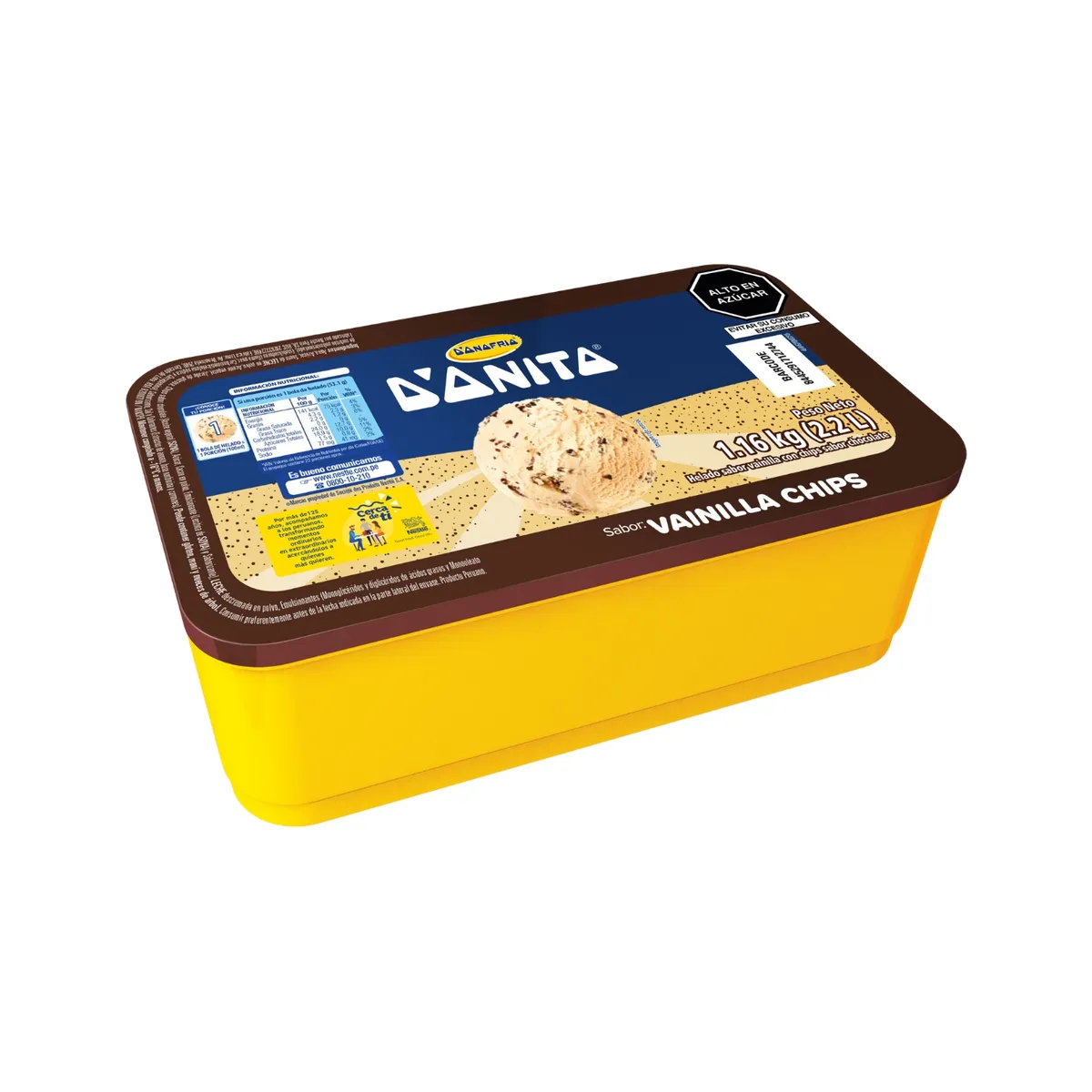 DONOFRIO - Helado Donofrio Donito Vainilla Chips Empaque 2.2 L