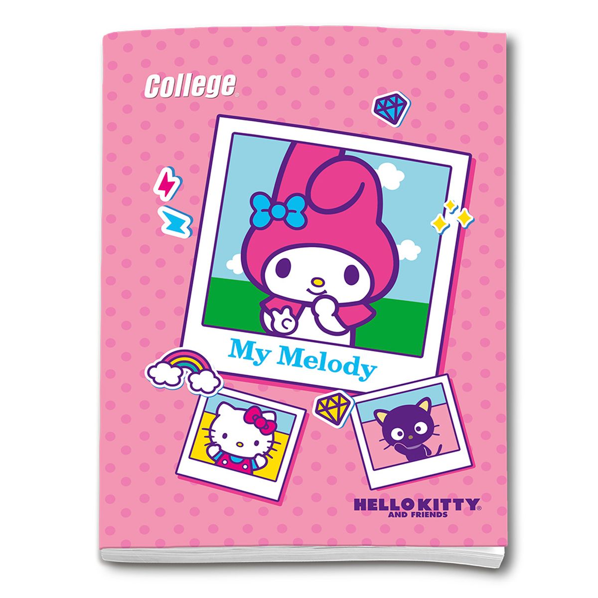 COLLEGE - Cuaderno Deluxe College Rayado Hello Kitty y Amigos 80 Hojas