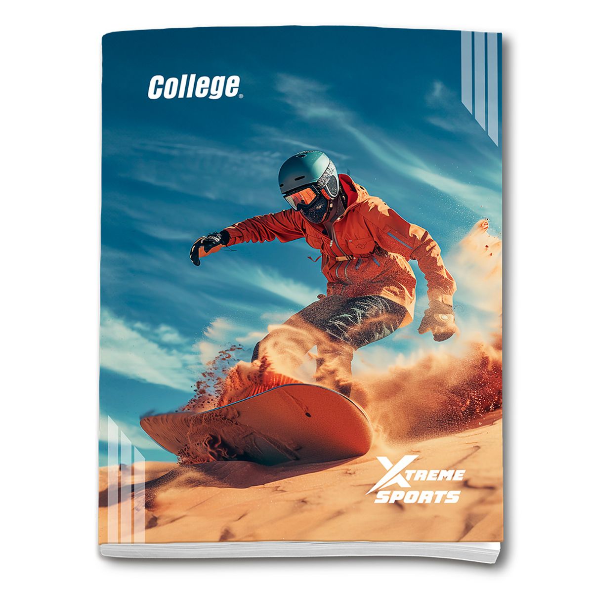 COLLEGE - Cuaderno Deluxe College Rayado Xtreme Sports 80 Hojas