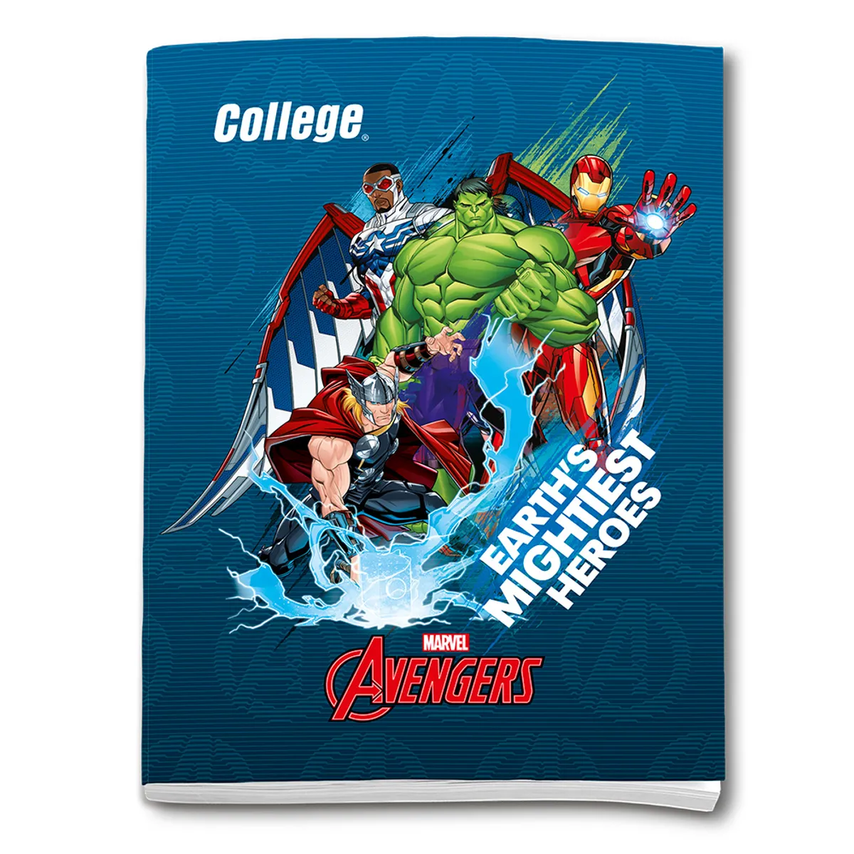 COLLEGE - Cuaderno Deluxe College Triple Renglón Marvel