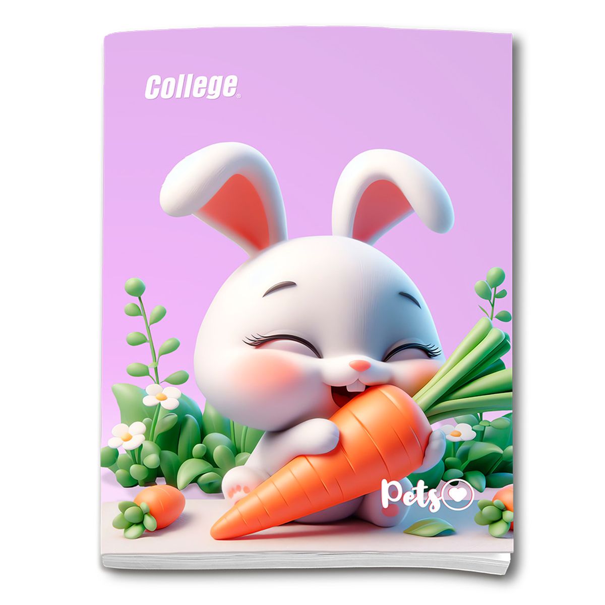 COLLEGE - Cuaderno Deluxe College Triple Renglón Pets