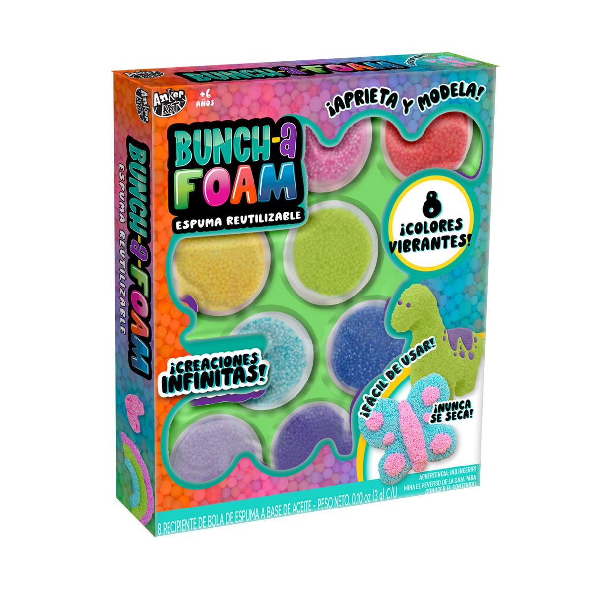 ANKER PLAY - Bunch a Foam Reusable Foam 8 Pzas