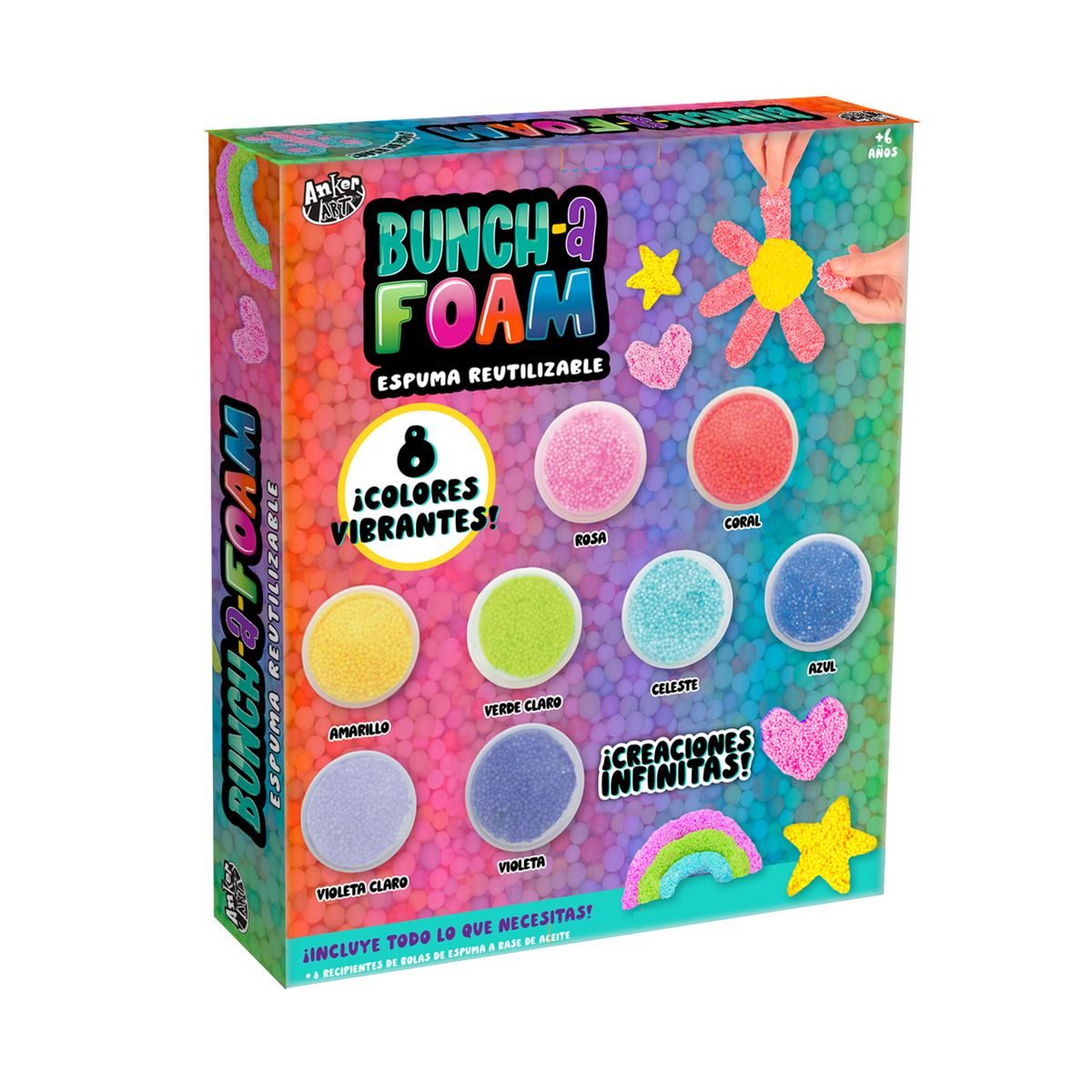 ANKER PLAY - Bunch a Foam Reusable Foam 8 Pzas