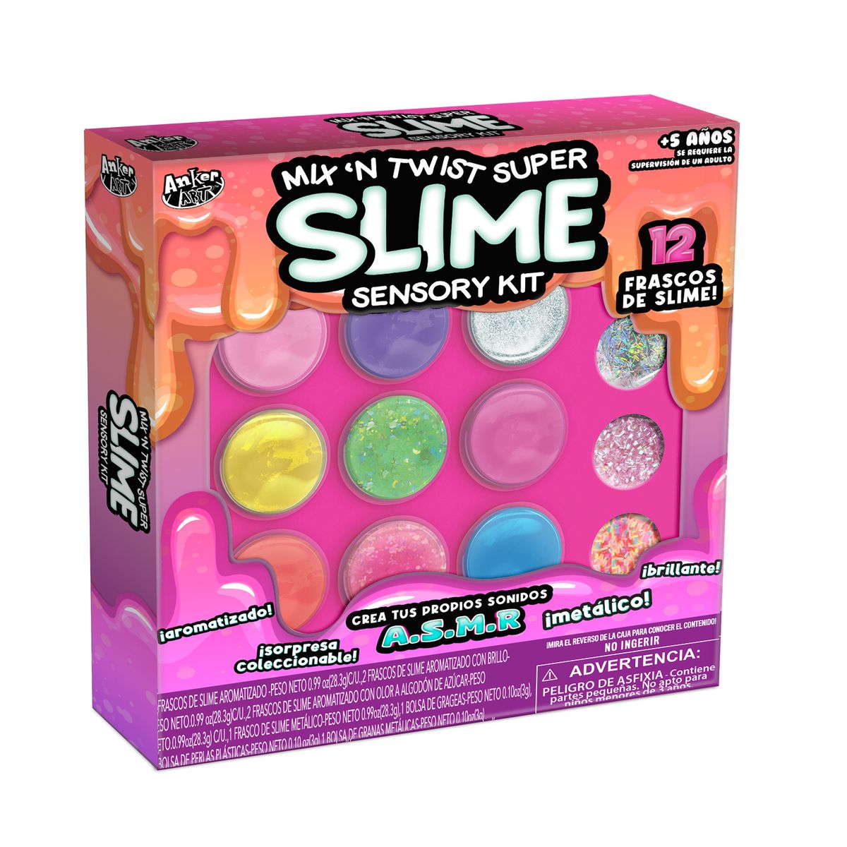 ANKER PLAY - Mix N Twist Super Sensory Slime Versión Niña