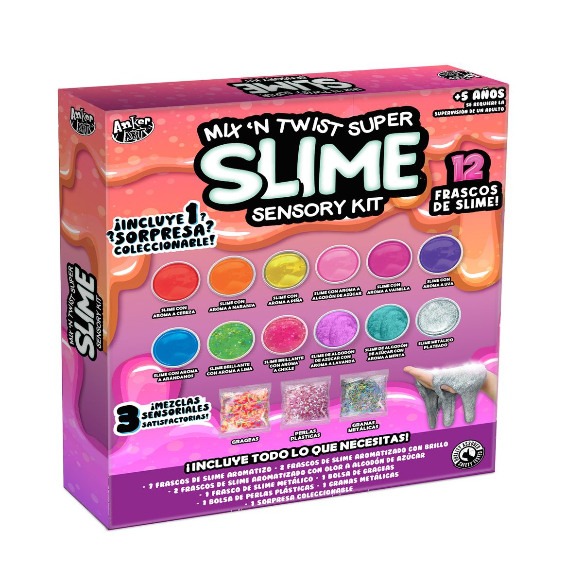 ANKER PLAY - Mix N Twist Super Sensory Slime Versión Niña