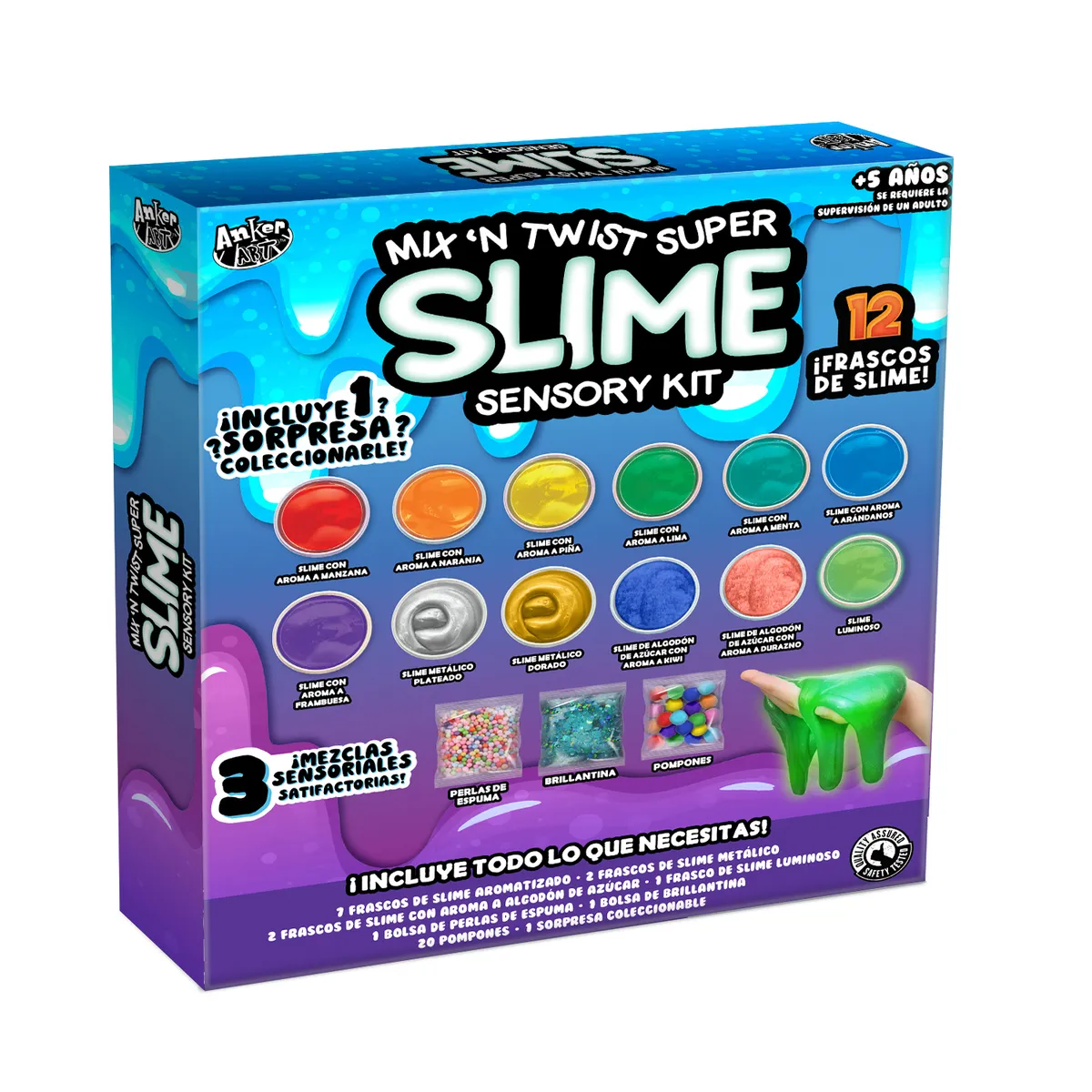 ANKER PLAY - Mix N Twist Super Sensory Slime Versión Niño