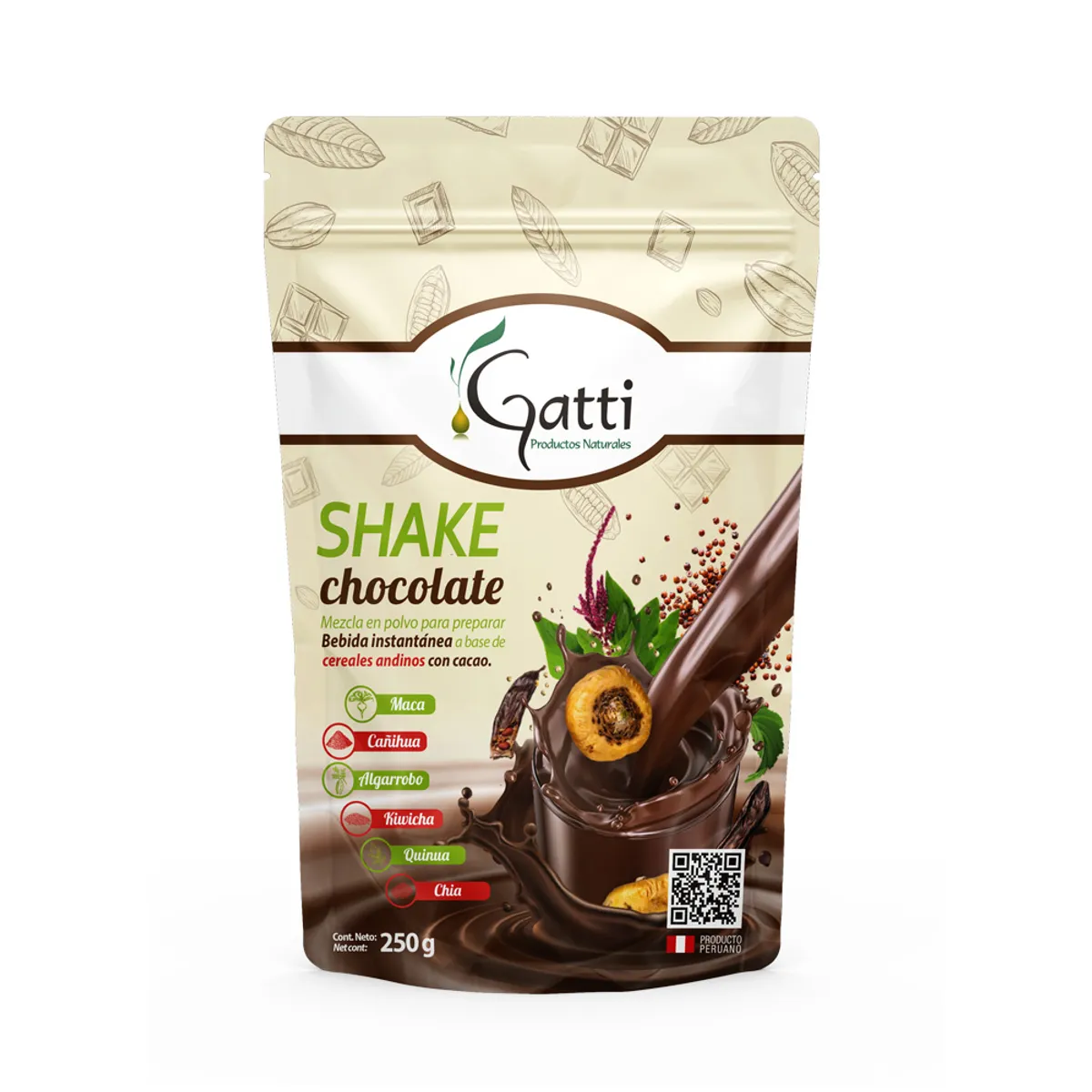 GATTI - Shake de Chocolate Gatti Envase 250 g