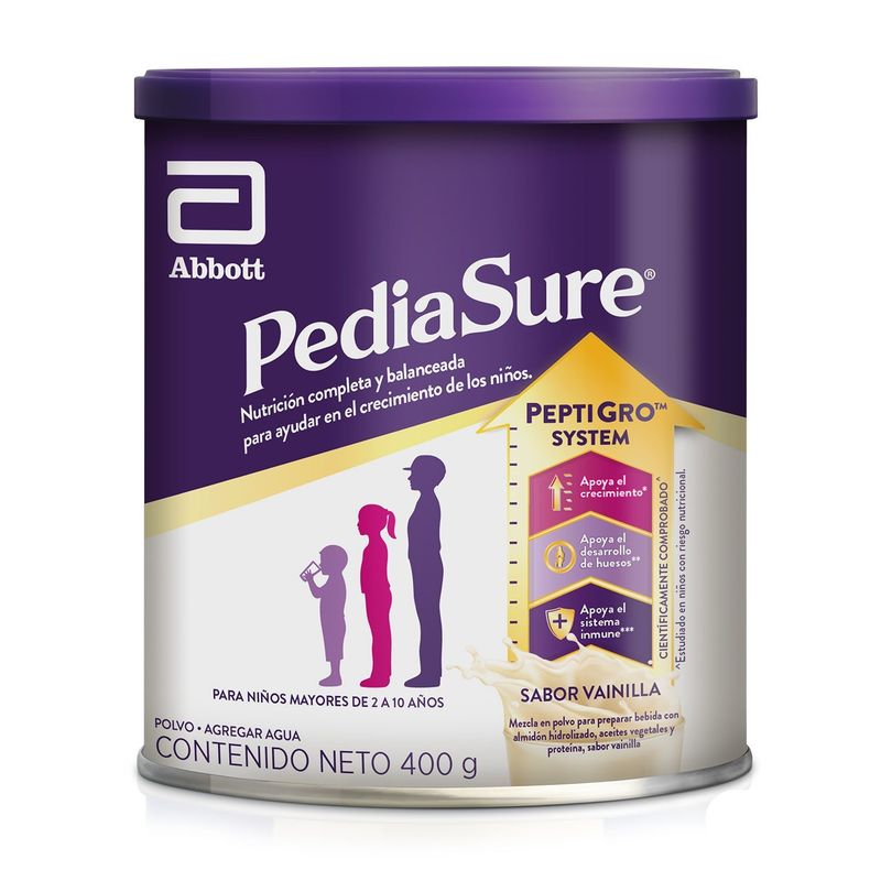 PEDIASURE - Complemento Alimenticio Infantil PediaSure Vainilla Lata 400 g
