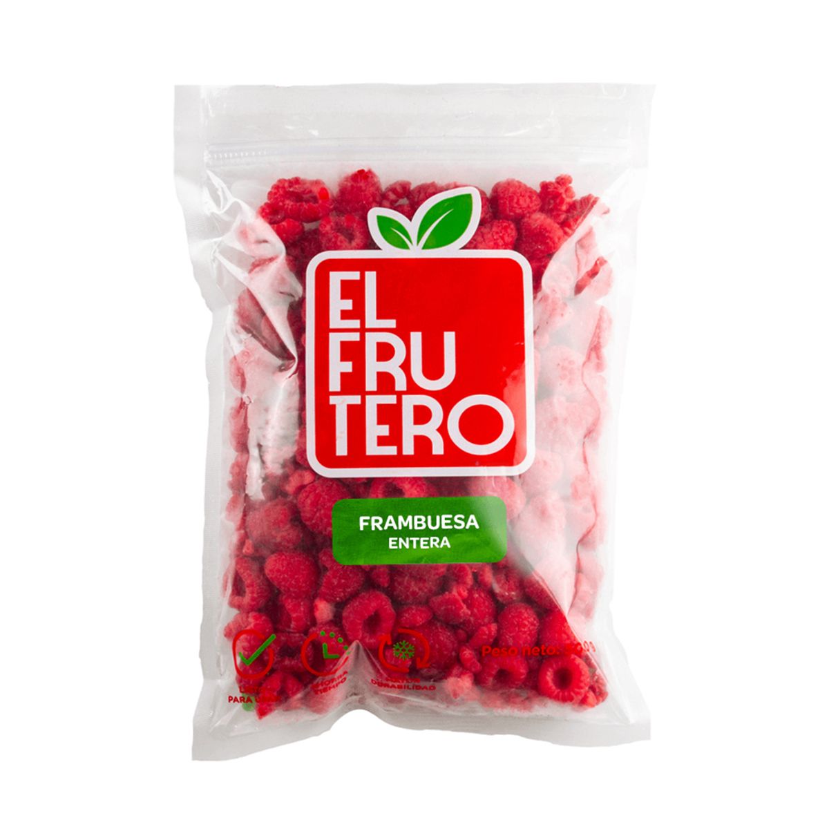 EL FRUTERO - Frambuesa Entera Congelada El Frutero Bolsa 500 g