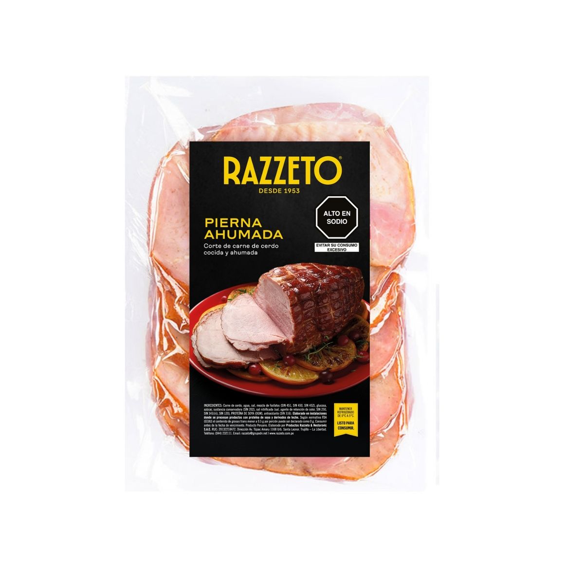 RAZZETO - Pierna Ahumada Gourmet Lonjas Razzeto Empaque 490 g