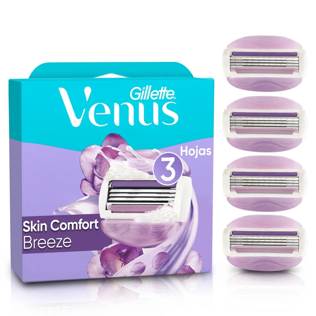 VENUS - Repuesto Máquina de Afeitar Venus Breeze Empaque 4 Und