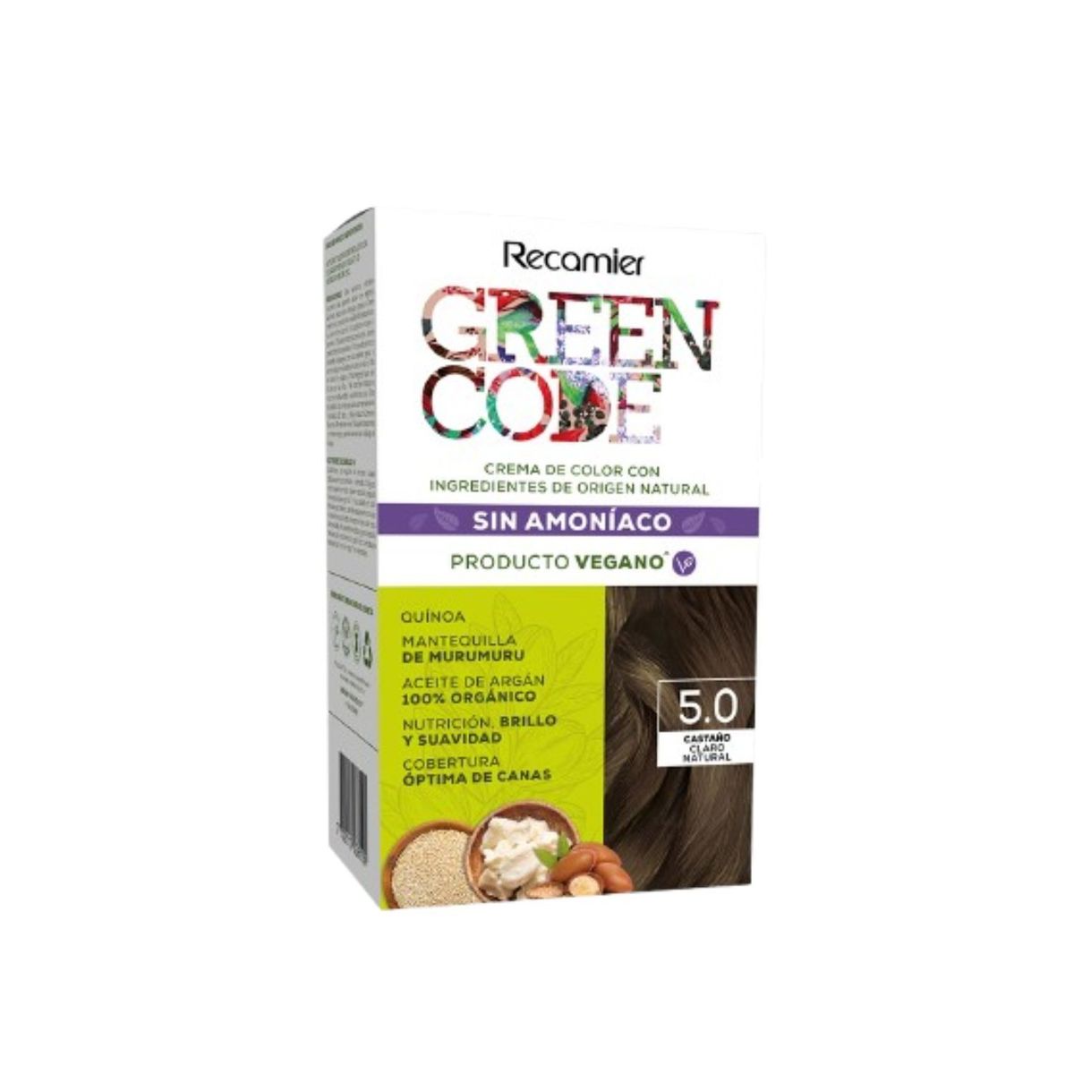 GREEN CODE - Tinte Capilar  Green Code Tono 5.0 Castaño Claro Natural