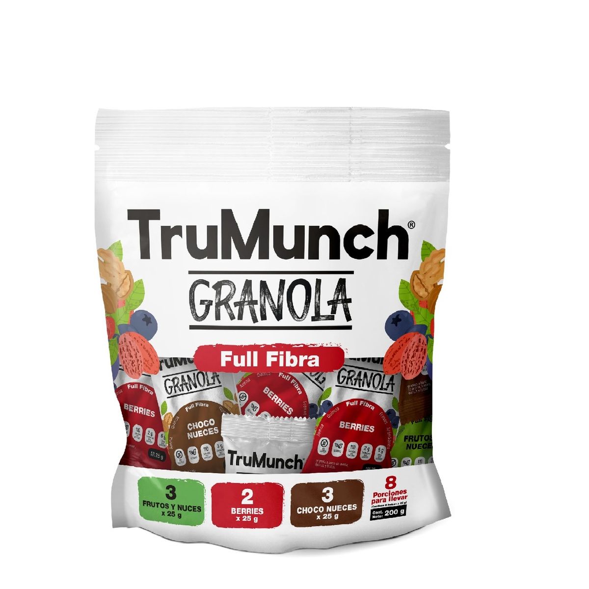 TRUMUNCH - Granola Surtida Trumunch 8 Unidades x 200 g