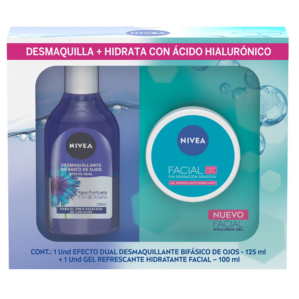 NIVEA - PACK NIVEA HYAL GEL100ML+BIFASICO125ML