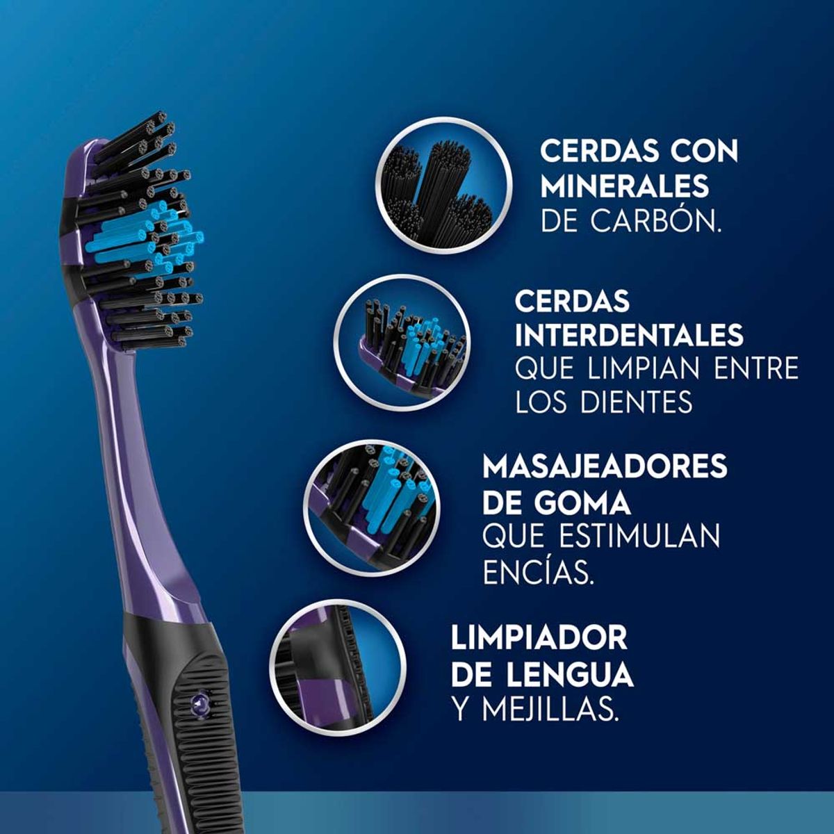 ORAL B - Cepillo De Dientes Oral-b 5 Acciones Cerdas Suaves Con Carbón Empaque 4 Und