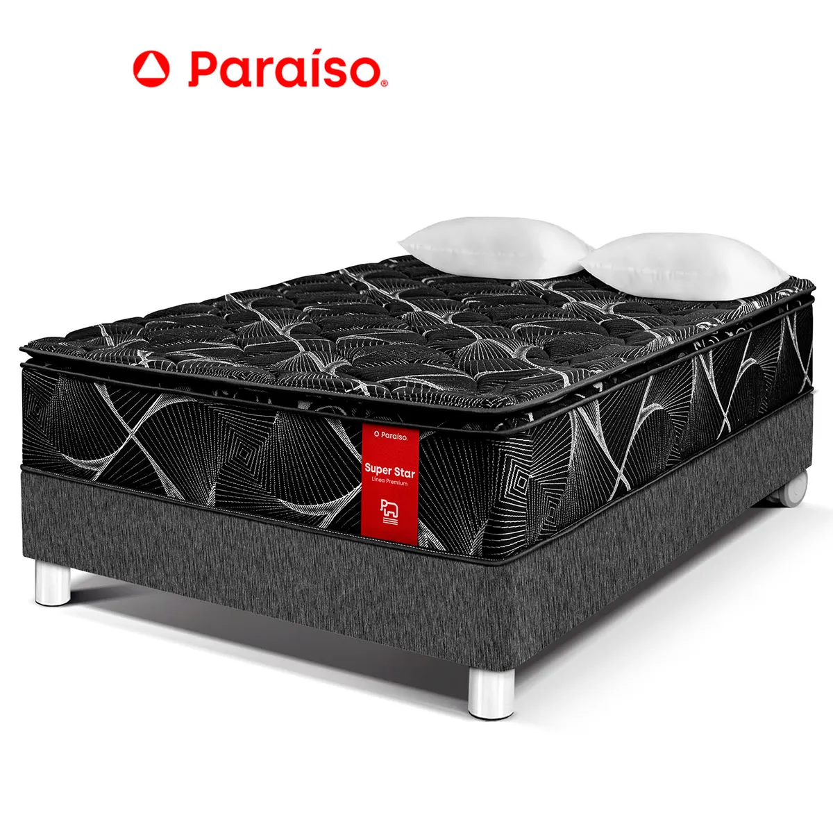 PARAISO - Cama Super Star Negro 2 Plz Tar Charcoal