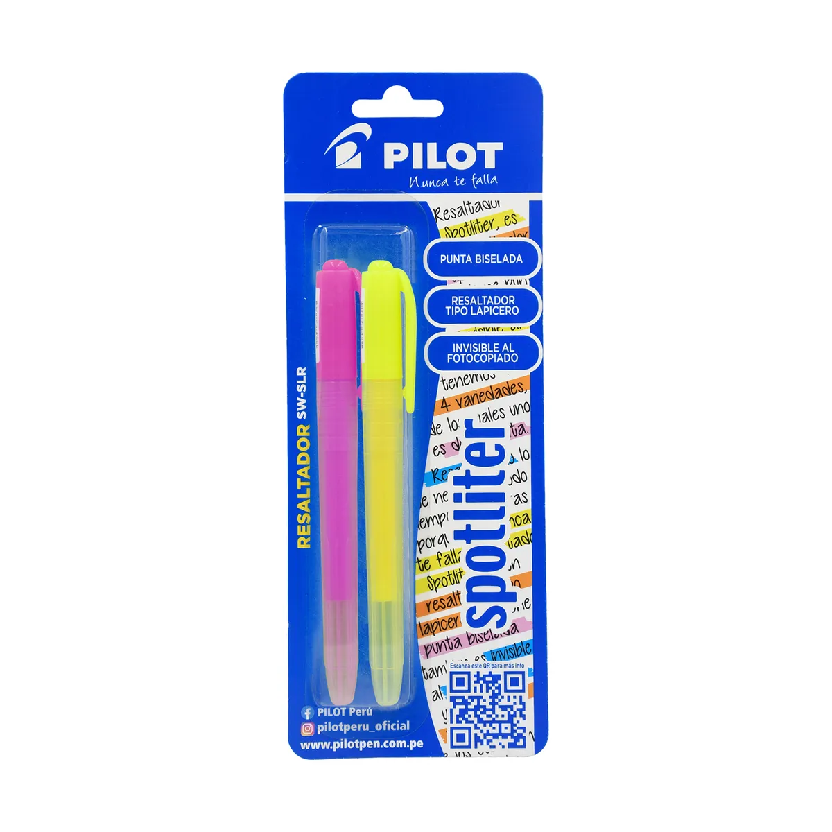 PILOT - Resaltador Pilot Swing Cool SLR Pastel + Amarillo Pack 2 Und