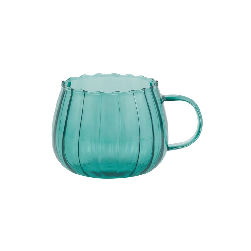 Casa Joven - Taza Mug de Vidrio Flor de Loto Verde