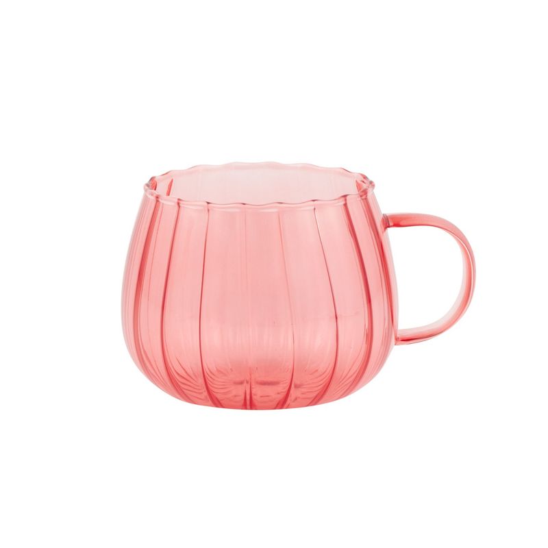 Casa Joven - Taza Mug de Vidrio Flor de Loto Rosa