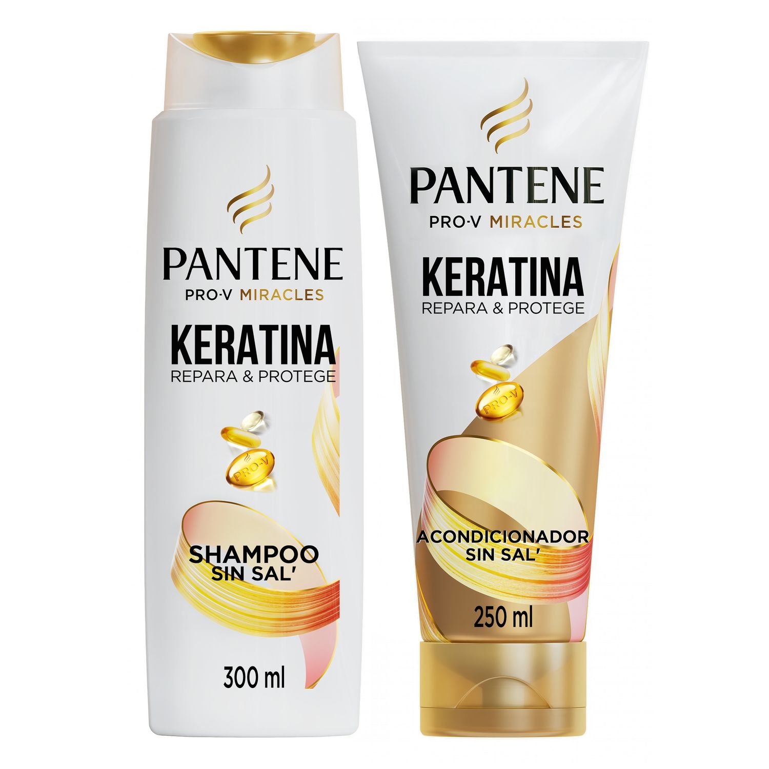 Shampoo Pantene Keratina 300 mL Acondicionador Keratina 250 mL