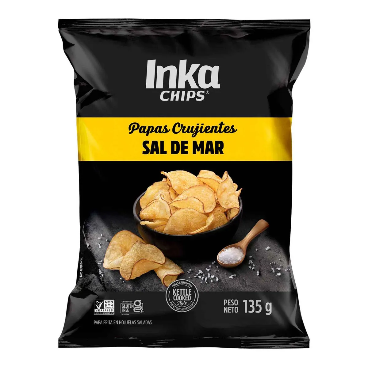 INKA CHIPS - Papas Fritas Inka Chips Sal de Mar Bolsa 135 g