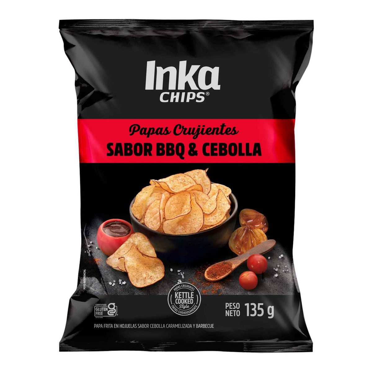 INKA CHIPS - Papas Fritas Inka Chips BBQ & Cebolla Bolsa 135 g