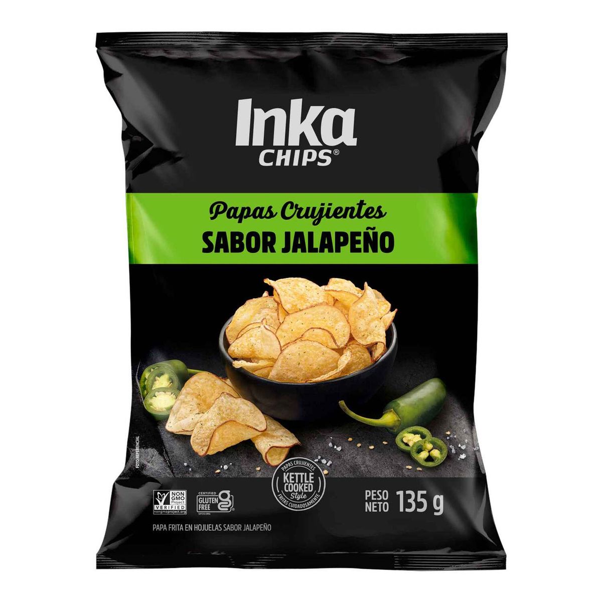 INKA CHIPS - Papas Inka Chips Jalapeño Altura Bolsa 135 g