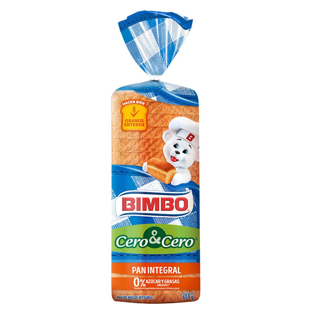 BIMBO - Pan de Molde Bimbo Integral CeroCero Bolsa 650 g