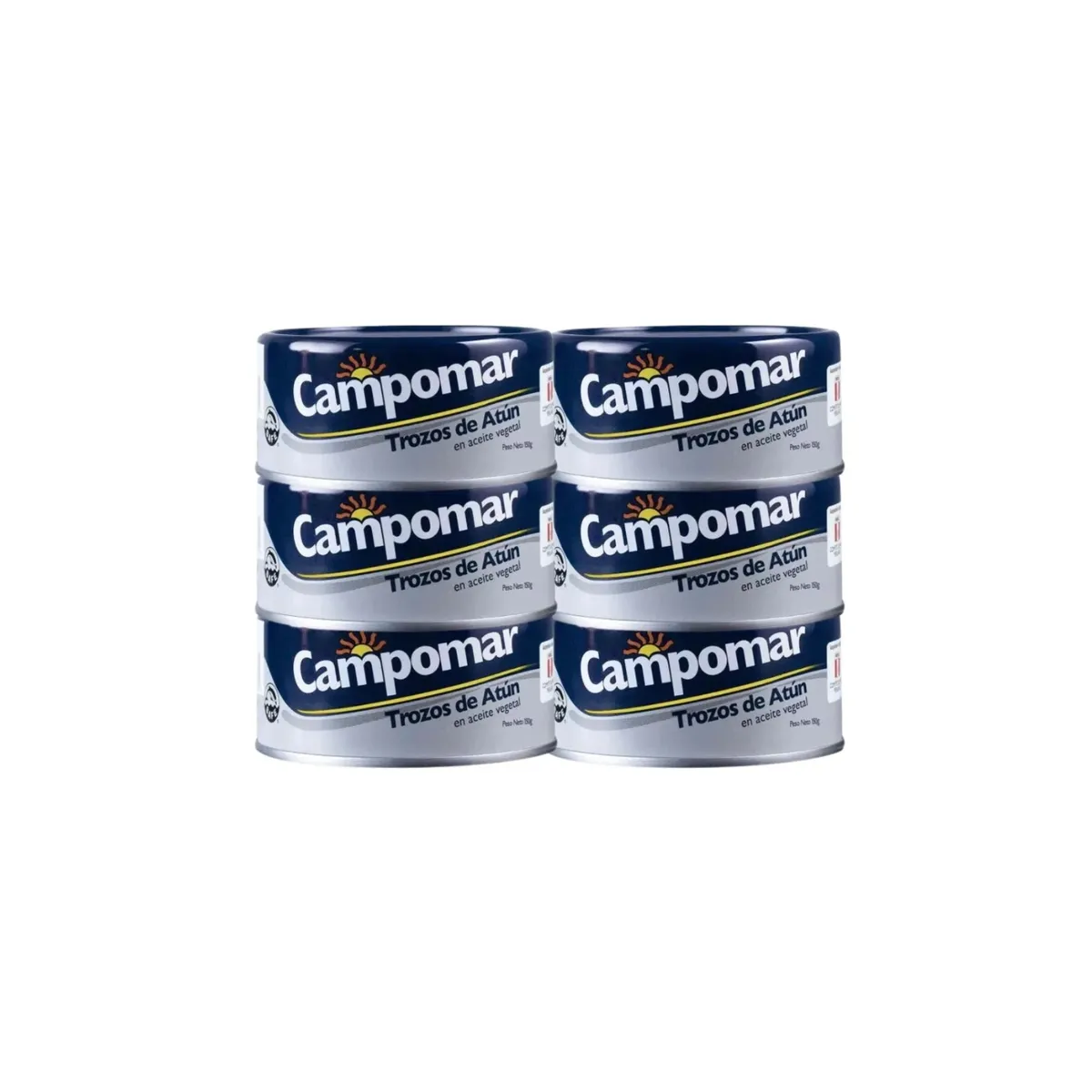 CAMPOMAR - Trozos de Atún Campomar en Aceite Sixpack Lata 150 g