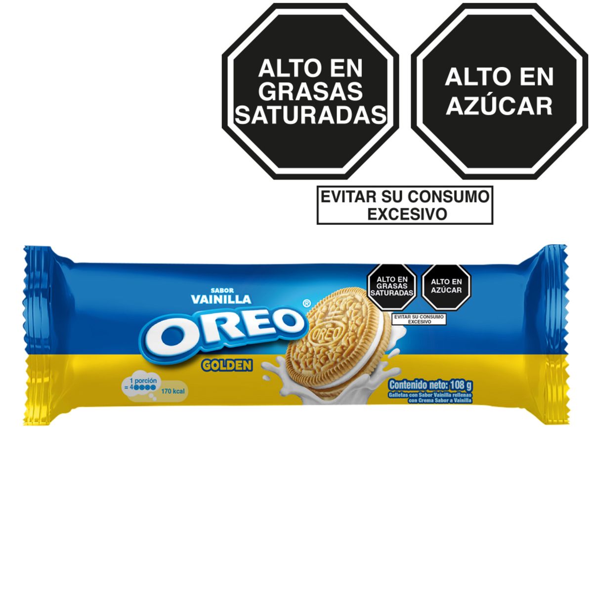 OREO - Galleta Oreo Vainilla Golden Empaque 108 g