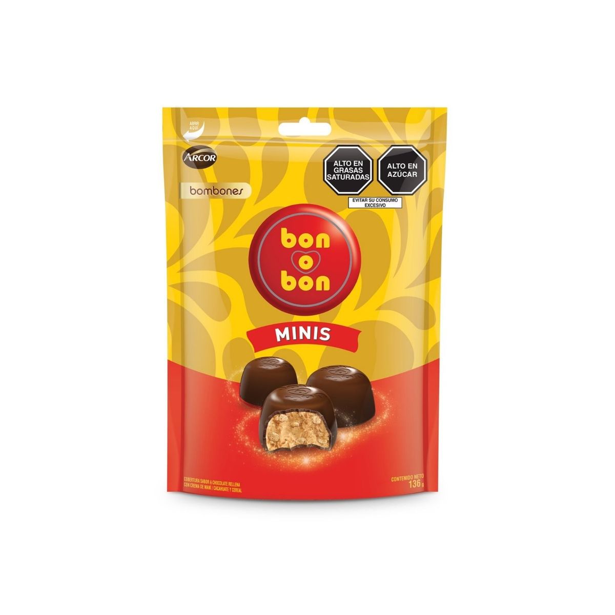 BON O BON - Bombones Bon O Bon Maní Doypack 136 g