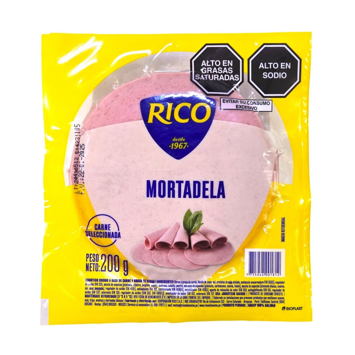 ZEUS - MORTADELA RICO X 200GR