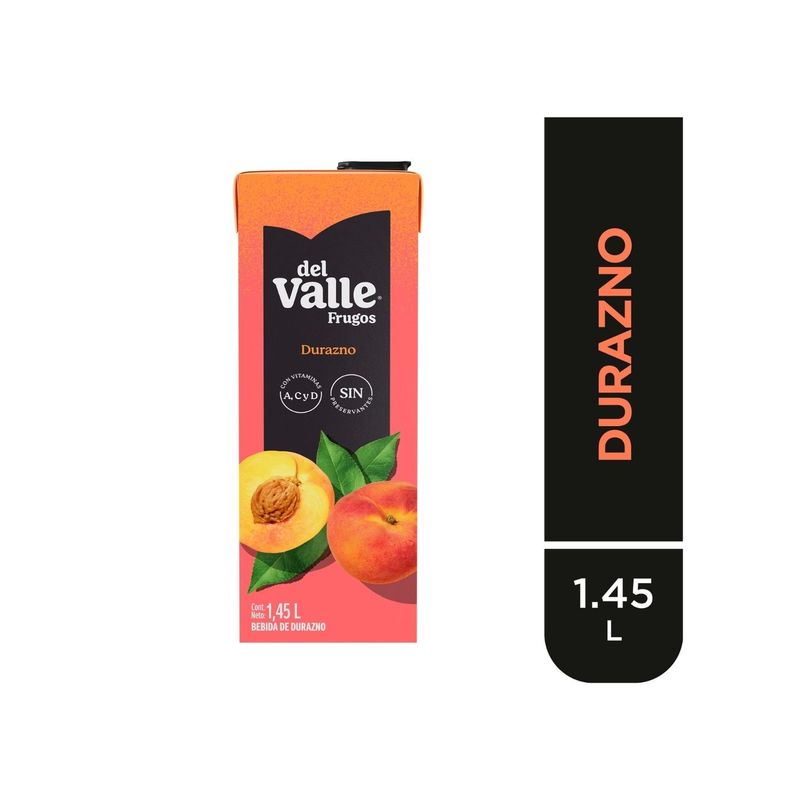 FRUGOS - Bebida Frugos del Valle Durazno Caja 1.45 L