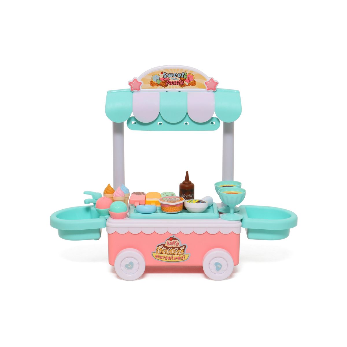 HAPPY LINE - Carrito de Helados con 17 Accesorios
