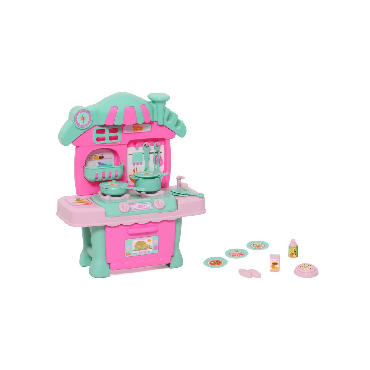 HAPPY LINE - Cocina Playset con 16 Accesorios