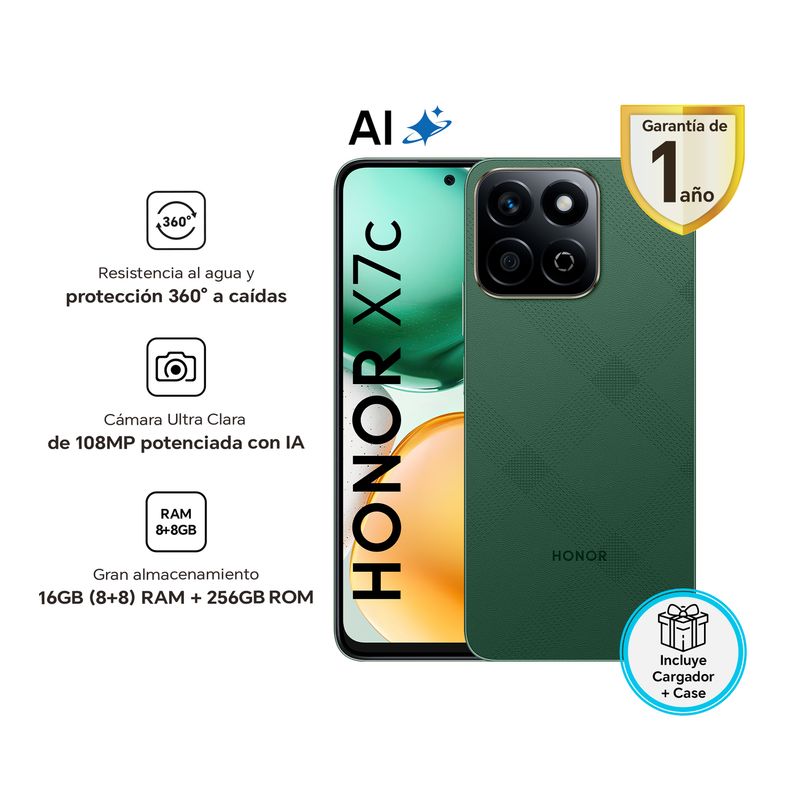 Honor - Smartphone Honor X7C 8Gb 256Gb Forest Green