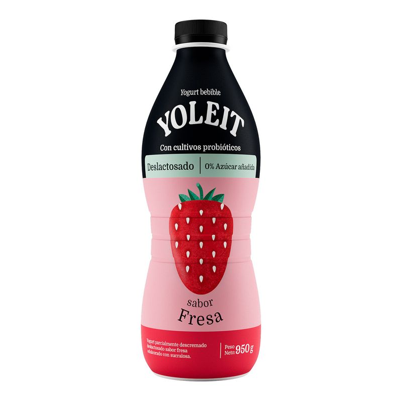 YOLEIT - Yogurt Bebible Yoleit Sabor Fresa Botella 950 g