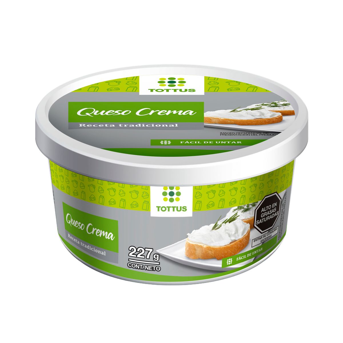 TOTTUS - Queso Crema Tottus Envase 227 g